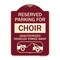 Signmission Reserved Parking for Choir Unauthorized Vehicles Towed Away Alum Sign, 24" x 18", BU-1824-23128 A-DES-BU-1824-23128 - alternate 1